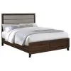 Coaster Fine Furniture 223441Q Welsley - Upholstered Queen Bed - Walnut