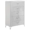 Coaster Fine Furniture 215795 Cassia - 5-Drawer Bedroom Chest Of Drawers - White High Gloss
