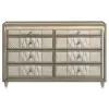 Coaster Fine Furniture 222663 Lorient - 8-Drawer LED Bedroom Dresser Cabinet - Ivory And Camel