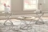 Ashley Furniture T270-13 Hollynyx - Occasional Table Set (Set of 3) - Chrome Finish
