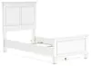 Ashley Furniture B680/31/36/52/53/86/92(2) Ashley Furniture B680/31/36/52/53/86/92(2) Fortman - 7 Pc. - Dresser, Mirror, Twin Panel Bed, 2 Nightstands - White