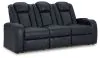 Ashley Furniture 36603/15/18 Fyne-Dyme - 2 Pc. - Power Reclining Sofa, Power Reclining Loveseat - Sapphire