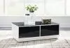 Ashley Furniture T756-1 Gardoni - Rectangular Cocktail Table - White / Black
