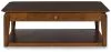 Ashley Furniture T596-1 Trenmour - Rectangular Cocktail Table - Medium Brown