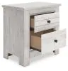 Ashley Furniture PCB1171-92 Makidern - Two Drawer Night Stand - Whitewash