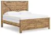 Ashley Furniture PCB1580B6 Ashley Furniture PCB1580B6 Maystonna - King Crossbuck Panel Bed - Brown