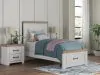 Ashley Furniture B4615B5 Ashley Furniture B4615B5 Savonport - Twin Panel Storage Bed With Storage Footboard - White / Brown