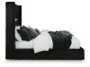 Ashley Furniture PCB620B2 Ashley Furniture PCB620B2 Tayleena - King Upholstered Bed With Fireplace And Wireless Audio - Black