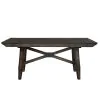 Liberty Furniture 152-CD-7TRS Liberty Furniture 152-CD-7TRS Double Bridge - 7 Piece Trestle Table Set - Dark Chestnut