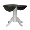 Liberty Furniture 182-CD-DLT Brook Bay - Drop Leaf Table - Textured White / Carbon Gray