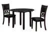 New Classic D1701-40S-EBY New Classic D1701-40S-EBY Gia - 3 Piece Dining Set (Dining Drop Leaf Table & 2 Chairs) - Ebony