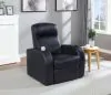 CoasterEssence 600001 Cyrus - Upholstered Track Arm Recliner - Black