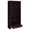 CoasterEveryday 800905 Skylar - 5-Shelf Bookcase With Drawer - Cappuccino