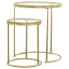 CoasterElevations 935936 Maylin - 2 Piece Round Glass Top Nesting Table Set - Gold