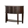 CoasterEssence 950156 Diane - 2-Drawer Demilune Entryway Console Table - Cappuccino