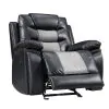 New Classic U7005-13-BKG New Classic U7005-13-BKG Nikko - Glider Recliner - Black / Gray