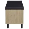 Coaster Fine Furniture 915154 Brixton - 2-Door Padded Entryway Shoe Storage Bench - White Oak