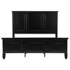 CoasterEssence 201321KWN Sandy Beach - California King Wood Panel Bed - Black