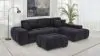 Coaster Fine Furniture 511064 Octavia - Fabric Rectangular Upholstered Ottoman - Black