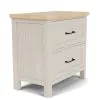 Riverside Furniture 79469 Glenndale - Two Drawer Nightstand - Aged White / Wheat