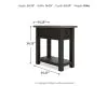 Ashley Furniture T736-107 Tyler Creek - Chair Side End Table - Black / Gray