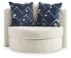 Ashley Furniture 3370644 Padova - Swivel Accent Chair - Ivory