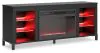 Ashley Furniture W2721-168 Cayberry - TV Stand With Fireplace - Black