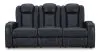 Ashley Furniture 3660315 Fyne-Dyme - Power Reclining Sofa With Adj Headrest - Sapphire