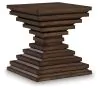 Ashley Furniture T821-2 Hannodream - Square End Table - Warm Brown