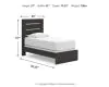 Ashley Furniture PCB2108B11 Hollivern - Twin Panel Bed - Dark Gray
