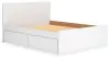 Ashley Furniture EB9630B12 Ashley Furniture EB9630B12 Onita - Queen Panel Platform Bed With 1 Side Storage - White