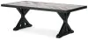 Ashley Furniture P792-625 Beachcroft - Rectangular Dining Table With Umbrella Option - Black / Light Gray