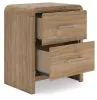 Ashley Furniture PCB1121-92 Gramburg - Two Drawer Night Stand - Warm Natural Brown