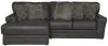 Jackson Furniture Industries 4378/42/75-28 Jackson Furniture Industries 4378/42/75-28 Denali - 2 Piece Italian Leather Match Sofa Chaise With Left Side Facing Chaise - Steel