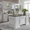 Liberty Furniture 244-HOJ-CDS Magnolia Manor - 5 Piece Home Office Set (Complete Desk) - Antique White