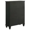 CoasterEssence 201328 Sandy Beach - 8-Drawer Door Chest - Black
