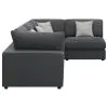 CoasterEssence 551324-SETA Serene - Upholstered 4 Piece Modular Sectional Sofa - Charcoal