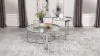 Coaster Fine Furniture 708400 Delia - 2 Piece Round Glass Top Nesting Coffee Table - Chrome