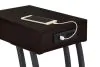 CoasterEssence 900578 Troy - 1-Drawer C-Shaped Side Table Power Outlet - Cappuccino