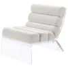 Coaster Fine Furniture 903161 Serreta - Boucle Upholstered Armless Acrylic Chair - Ivory