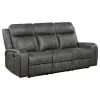 Coaster Fine Furniture 603191 Raelynn - Upholstered Track Arm Motion Sofa - Gray