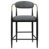 Coaster Fine Furniture 121186 Tina - Fabric Upholstered Counter Chair (Set of 2) - Dark Gray