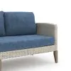 New Classic G852B-5S Carezza - 5 Piece Set (Sofa & 2 Club Chairs & 2 Stools) - Dark Blue