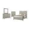 New Classic 00-B1248-34C New Classic 00-B1248-34C Lennox - 5/0 Queen 4 Piece Bedroom Set (Bed, Dresser, Mirror, Chest) - Gray / Silver