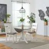 Liberty Furniture 182-CD-O3DLS Brook Bay - 3 Piece Drop Leaf Table Set - Textured White / Carbon Gray