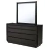 Coaster Fine Furniture 222493M Leandro - 8-Drawer Bedroom Dresser With Mirror - Burnished Black