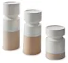 Ashley Furniture A2000583 Hurston - Candle Holder Set (Set of 3) - Ivory / Brown