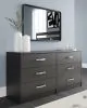 Ashley Furniture EB3392-131 Finch - Six Drawer Dresser - Black