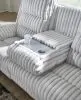 Ashley Furniture PC4280499 Rhines Falls - Reclining Power Sofa With Drop Down Table - Alloy