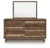 Ashley Furniture PCB3367B1 Ashley Furniture PCB3367B1 Chirason - Six Drawer Dresser And Mirror - Brown